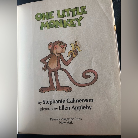 (10/$25) 1982 One Little Monkey Children's Book - Picture 10 of 15